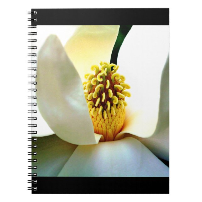 Magnolia Bloom Macro Anteckningsbok (Framsidan)