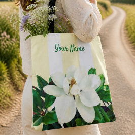 Magnolia Bloom | Personlig gul & vit Tygkasse