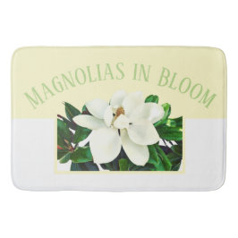 Magnolia Bloom | Stor Gult och vit Badrumsmatta