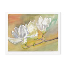 Magnolia Blooming Watercolor av E.Mashkina