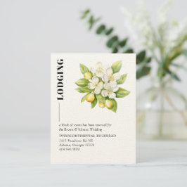 Magnolia Blooms Lemons Bröllop Tilläggskort