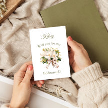 Magnolia Bouquet | Bridesmaid Frieri Card