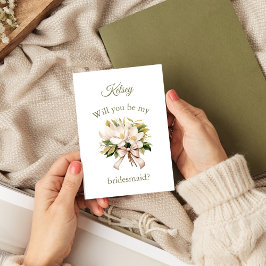 Magnolia Bouquet | Bridesmaid Frieri Card Meddelande
