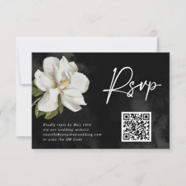 Magnolia Bröllop QR-kod OSA Kort