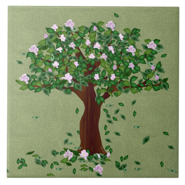 Magnolia Ceramic Photo Tile Kakelplatta (Framsidan)