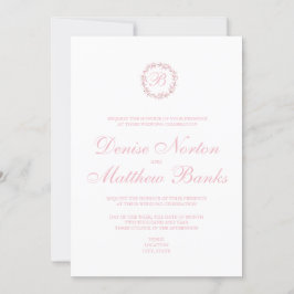 Magnolia Collection in Almond Blommar on White Inv Inbjudningar