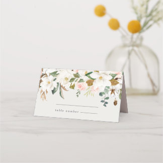 Magnolia Cotton Bröllop-ortskort Placeringskort