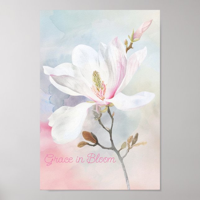 Magnolia Dream: En symfoni av Pastels Poster (Framsidan)