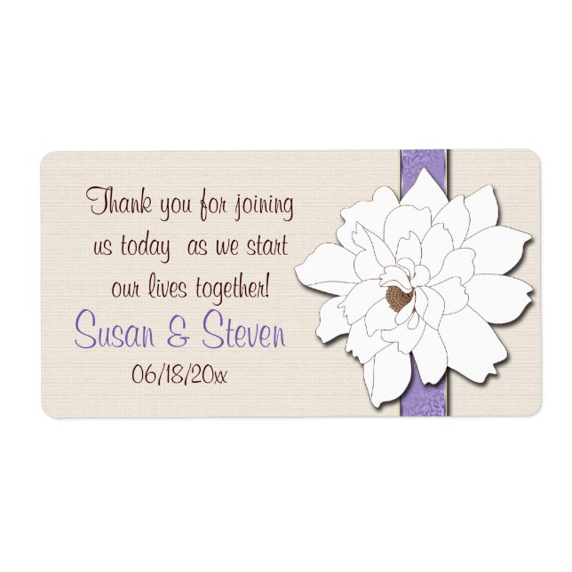 Magnolia Dreams Favor Sticker Fraktsedel (Framsidan)