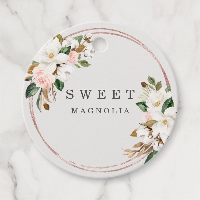 Magnolia Drink Märkres Cocktails Mimosa Gåvor Etiketter (Framsida)