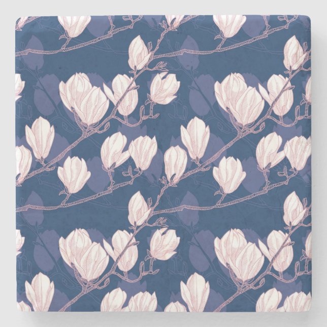 Magnolia Elegans: Marinblå vårblomning Stenunderlägg (Framsidan)