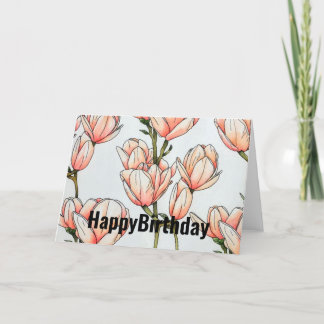 Magnolia-färgkort för färgkonst helgkort