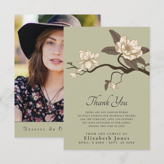 Magnolia Firande i Life - tackkort Tack Kort (Fram/baksida)