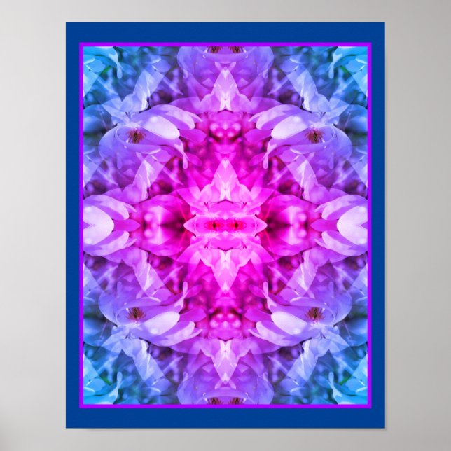 Magnolia Flower-Blommar Abstrakt med tonad toning Poster (Framsidan)