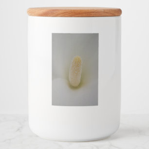 Magnolia Flower Food Container Label Mat Etikett