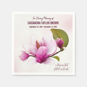 Magnolia Flower Funeral Memorial Pappersservett