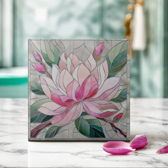 Magnolia Flower Mosaic Ceramic Tile Kakelplatta (Skapare uppladdad)