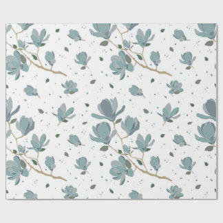 Magnolia flower pattern presentpapper