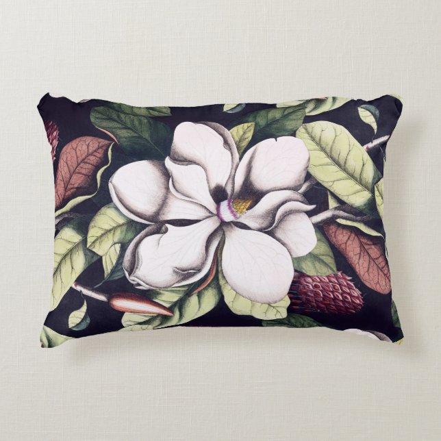 Magnolia Flower Prydnadskudde (Framsidan)