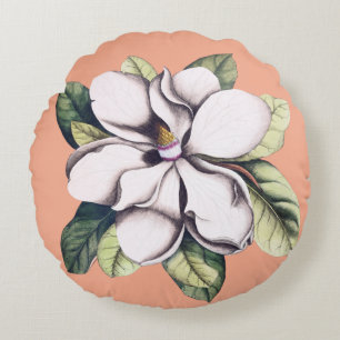 Magnolia Flower Rund Kudde