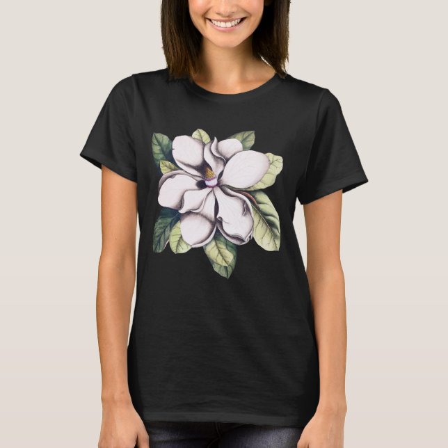Magnolia Flower T Shirt (Framsida)