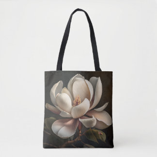 Magnolia Flower Tote Tygkasse