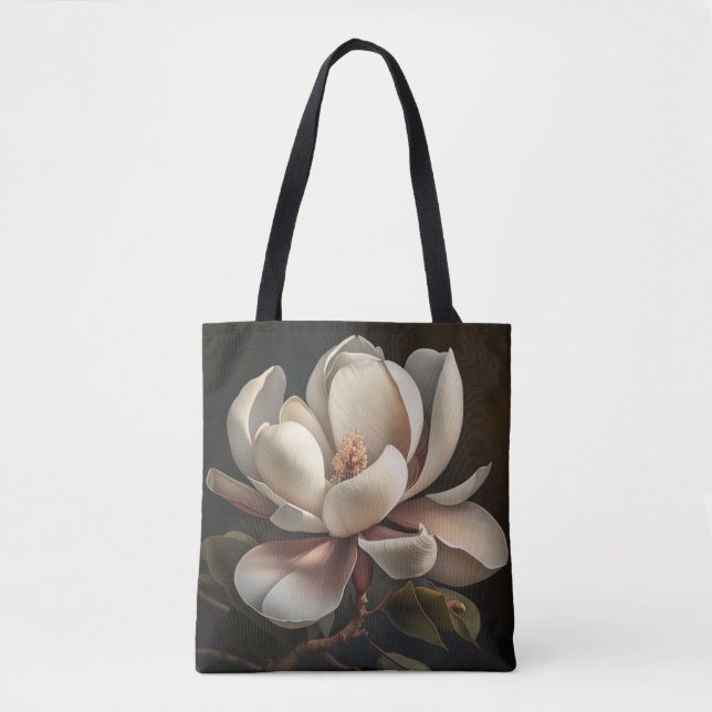 Magnolia Flower Tote Tygkasse (Framsida)
