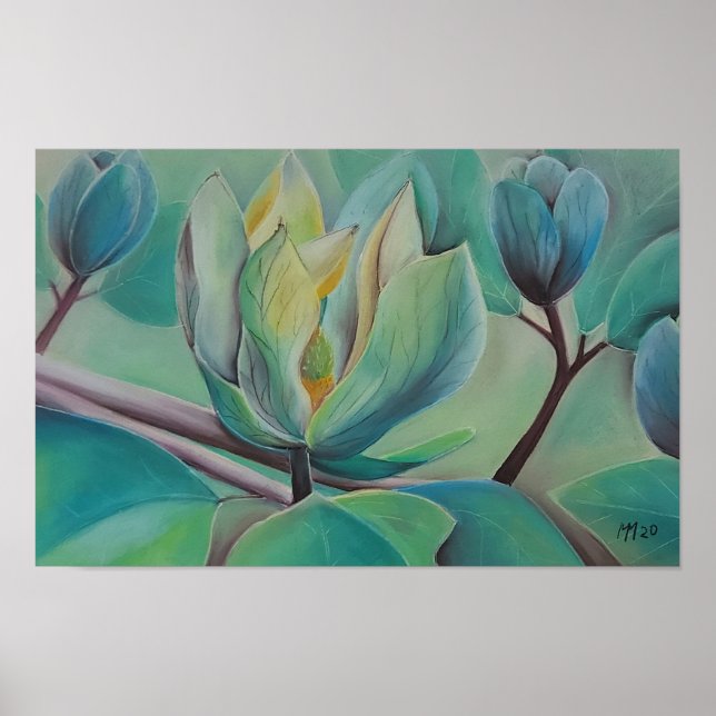 Magnolia Flower Wall Art | Botanical Poster | Soft (Framsidan)