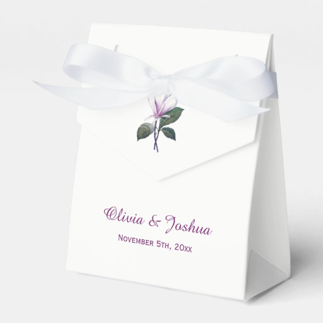 Magnolia Flower Wedding Favor Boxes Presentaskar (Framsidan Sidan)