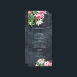 Magnolia Flowers Bröllop Black White Meny<br><div class="desc">En vacker magnolia-blomma,  svart och vit bröllop-design. En unik utformning som användor botaniska blommigtar av rustik vintage. En blommigt för vit och rosa elegant med ett grönt streck. En chic bröllop-menykortsdesign med modernt inslag. Det finns också möjlighet att matcha bröllopsinbjudningar och andra artiklar i kontorsartiklar.</div>