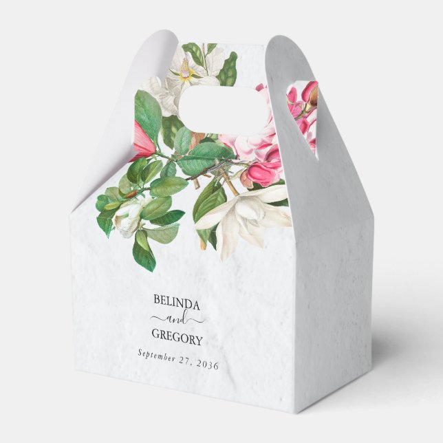 Magnolia Flowers Bröllop Presentaskar (Framsidan Sidan)