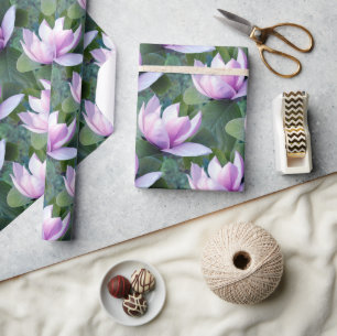 Magnolia Flowers Mönster Presentpapper