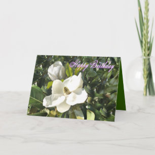 Magnolia-födelsedag lägg till ditt eget ord kort
