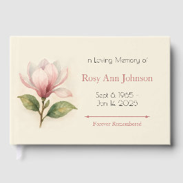 Magnolia Funeral Guest Bok - in Loving Memory
