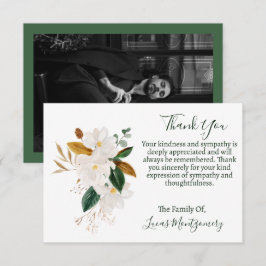 Magnolia Funeral Photo Tack, sympati Anteckningskort