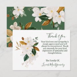 Magnolia Funeral Tack, sympati Anteckningskort