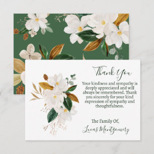 Magnolia Funeral Tack, sympati Anteckningskort
