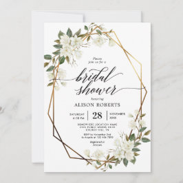 Magnolia geometric ram inbjudningskort för möhippa