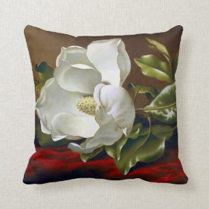 Magnolia Grandiflora Blommar Fine Art Kudde