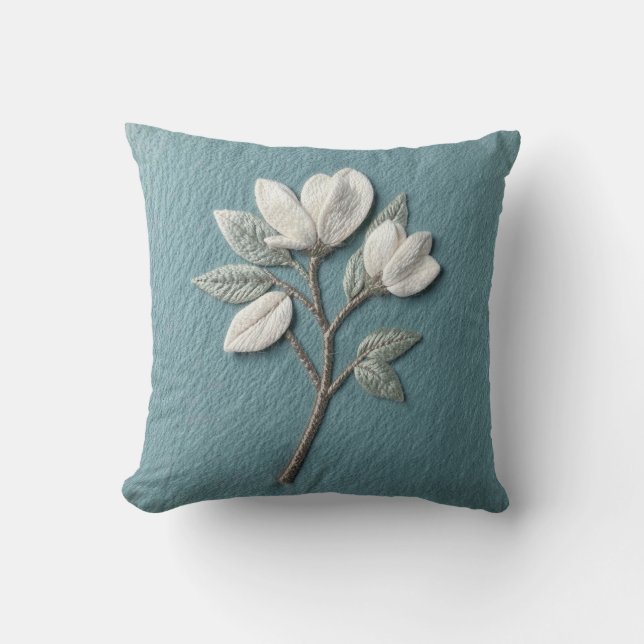 Magnolia Gren Silk Sage Kastkudde Kudde (Framsida)