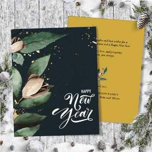 Magnolia Guld Confetti Flat från Gott nytt år Julkort