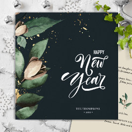 Magnolia Guld Confetti | GOTT NYTT ÅR Julkort