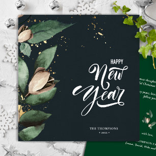 Magnolia Guld Confetti GOTT NYTT ÅR Julkort