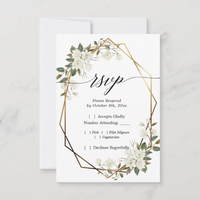 Magnolia guld geometrisk ram OSA (Framsida)