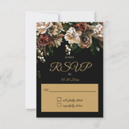 Magnolia Guld och Black Blommigt OSA