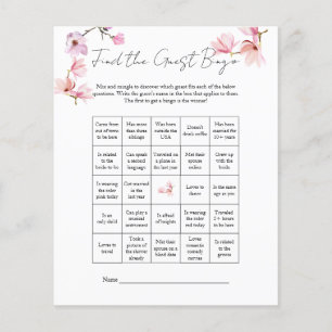 Magnolia Hitta Möhippan Gäst Bingo Flygblad