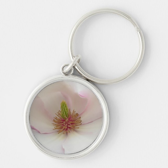 Magnolia Keychain Vacker Flower Nyckelring (Framsidan)