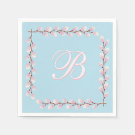 Magnolia Kollektion Spun Sugar Blå Bakgrund Pappersservett