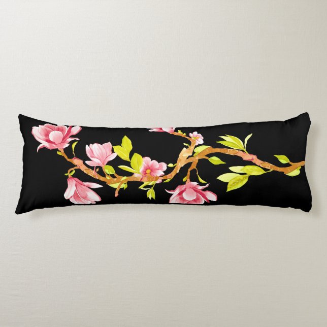 Magnolia Kudd Svart Kroppskudde (Framsidan)