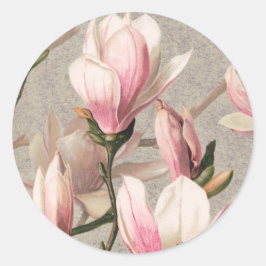 Magnolia - L. Prang & Co Runt Klistermärke